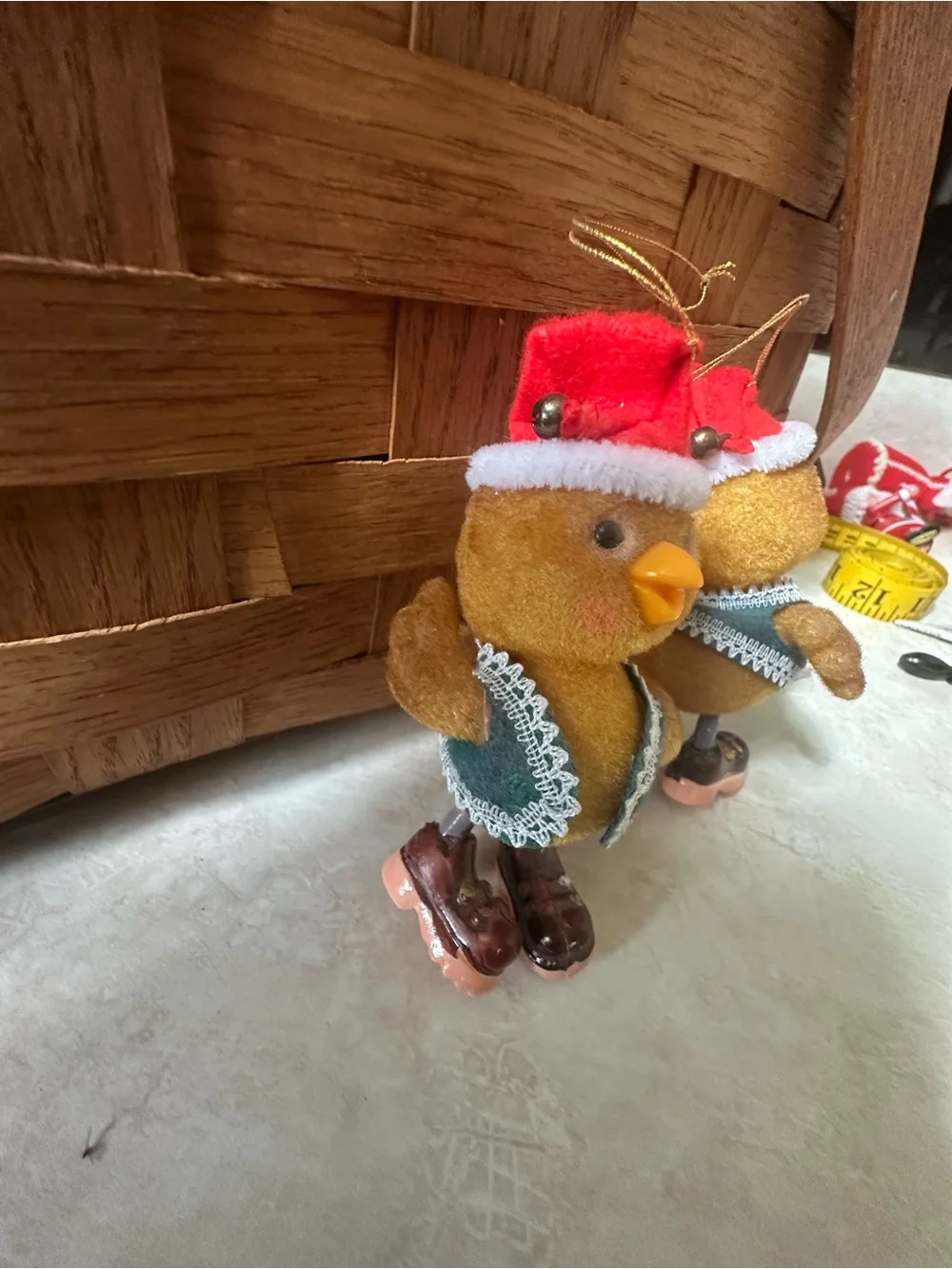 Vintage 70s Twin Critter Sitter Ornaments Fenton